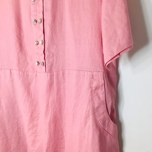 Grae Cove dress women medium pink linen - Picture 8 of 10